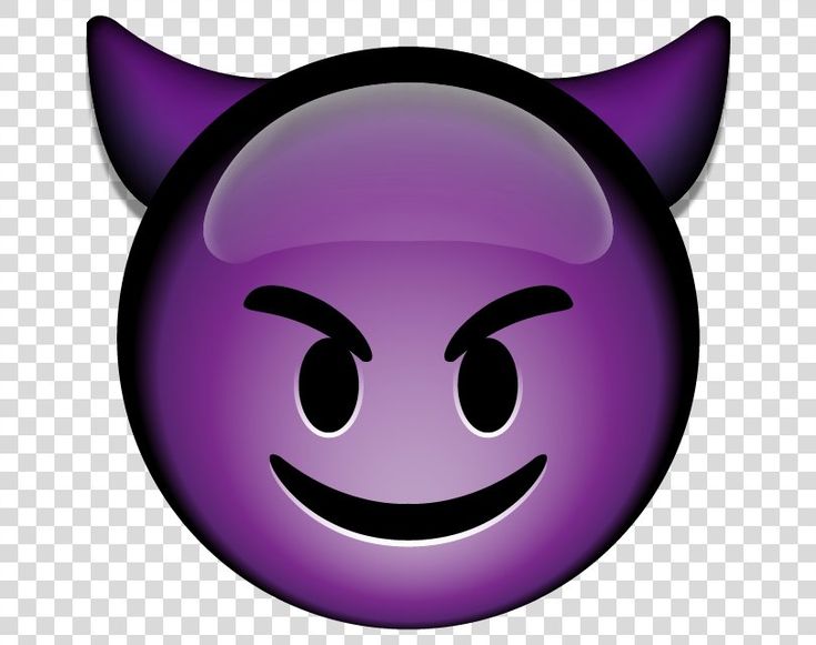 Smiling purple devil